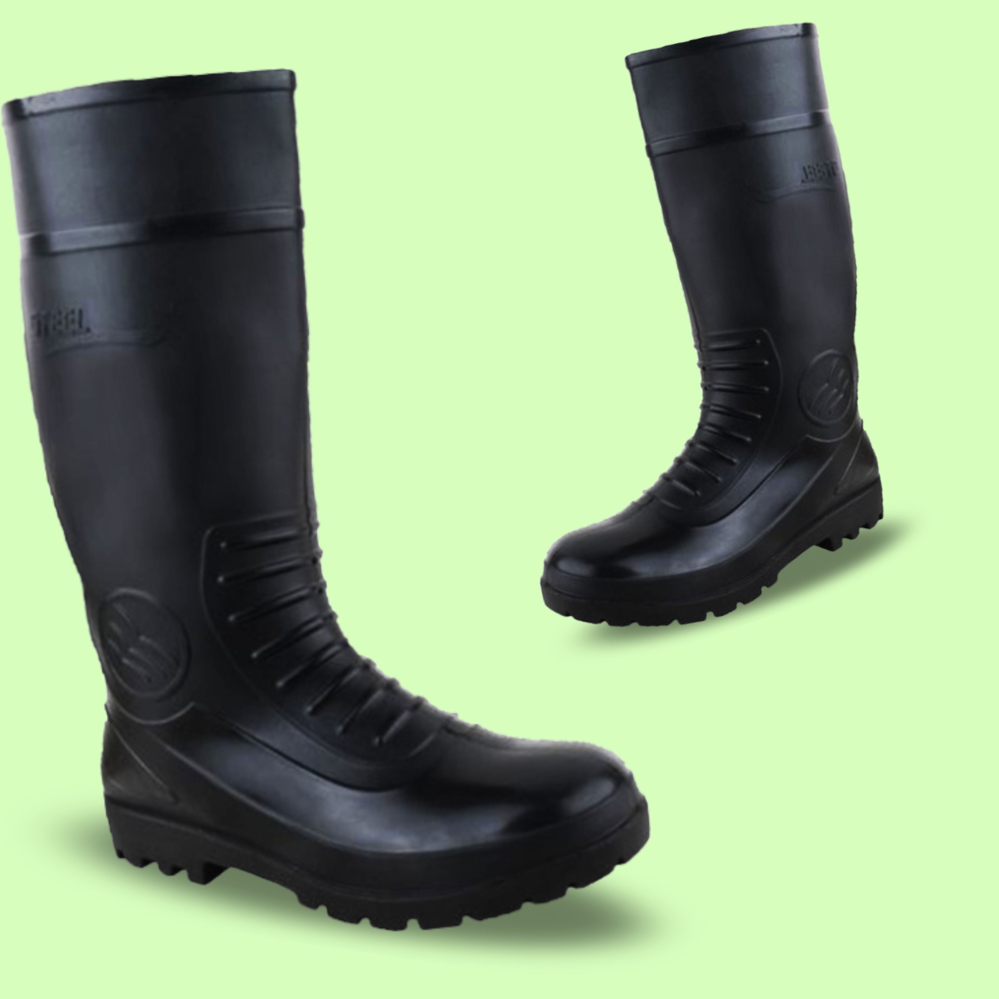 elecant PVC Gumboots 15-inch Non-Metallic Toe, Oil And Water Resistant Slip On For Men-picture-26