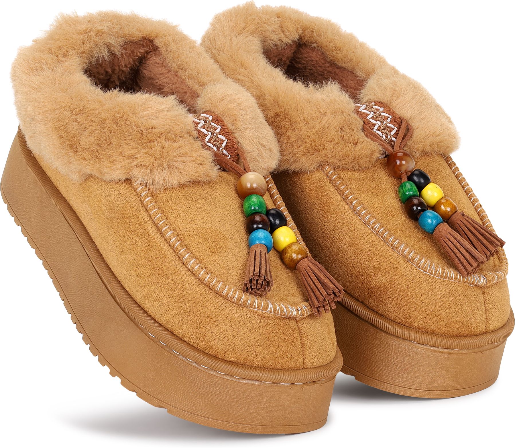 Indoor/Outdoor Winter Snow Boots | Womens Slip on fur shoes Boots For Women-image-4