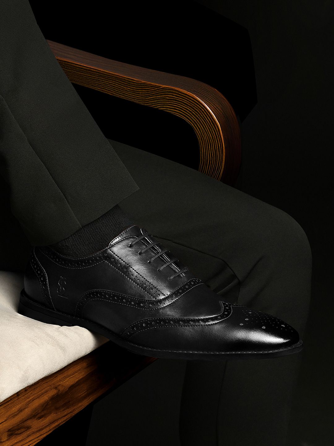 Jet Black Formal Lace-Up Brogue Shoes for men, LSNRGBG Lace Up For Men-image-38