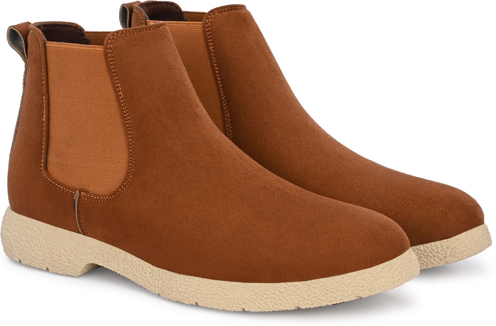 Roadster Men's Tan Chelsea Ankle Boots | Stylish Slip-On Casual Boots Boots For Men-picture-14