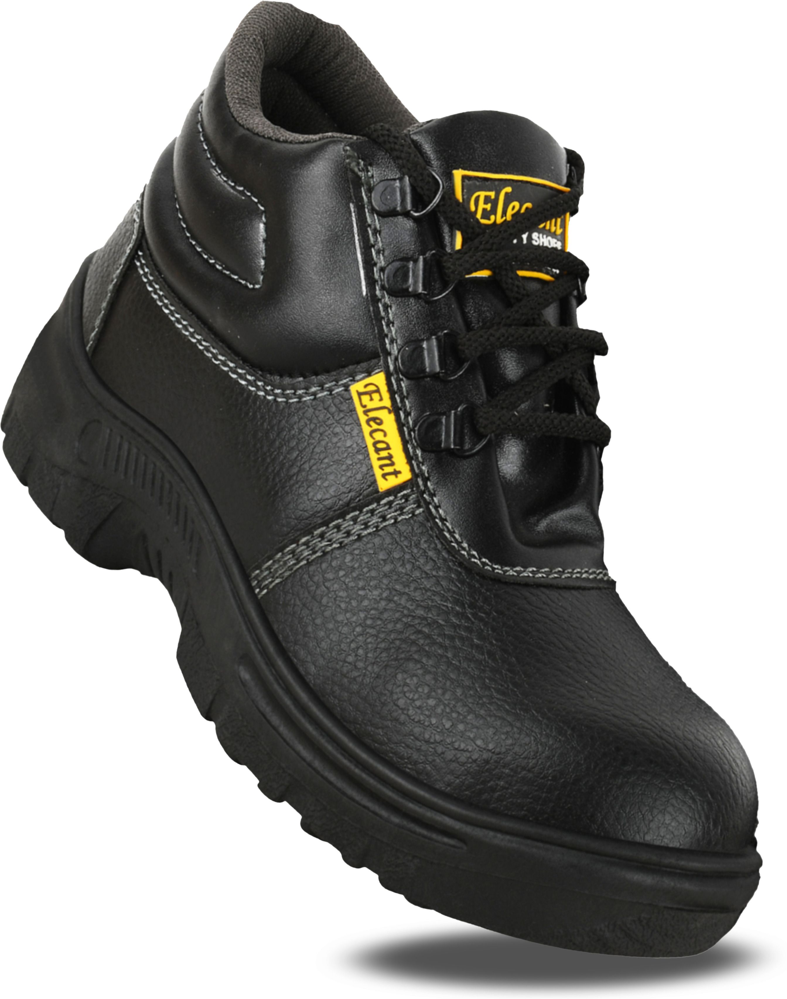 elecant PVC Sole Industrial Safety Shoes With Steel Toe Protection Boots For Men-picture-14