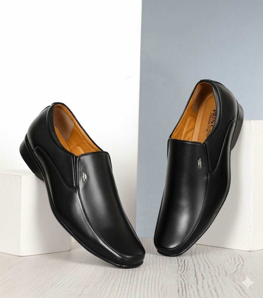 Stylish Men's Formal Slip-On Shoes - Premium Polished Synthetic Leather Loafers Mocassin For Men-image-8