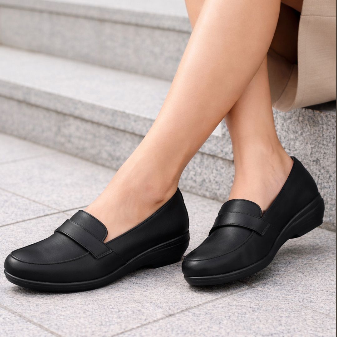 fausto Classic Formal Platform Heel Slip On Shoes|Pull On Shoe|Office, Meetings, Events Slip On For Women-picture-30