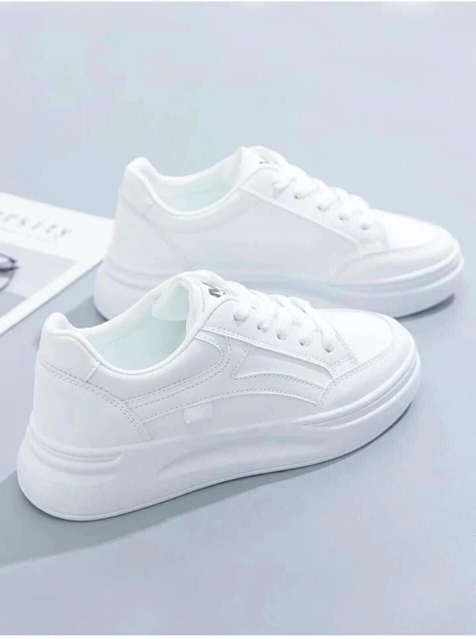 White Trending Stylish Casual Shoes Sneakers For Women-image-31