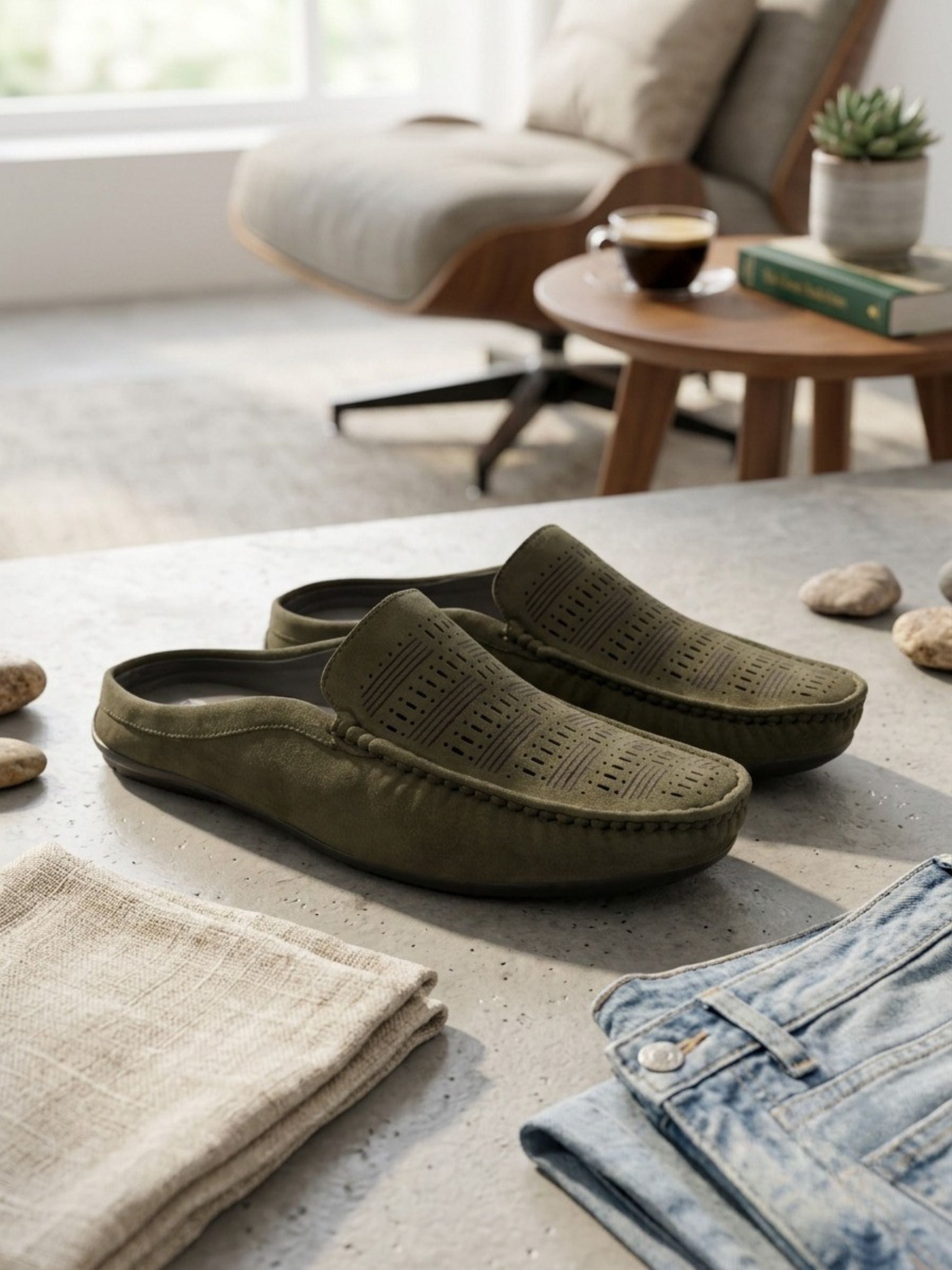 killer SS26 Men's Casual Suede Mules Mocassin For Men-picture-33