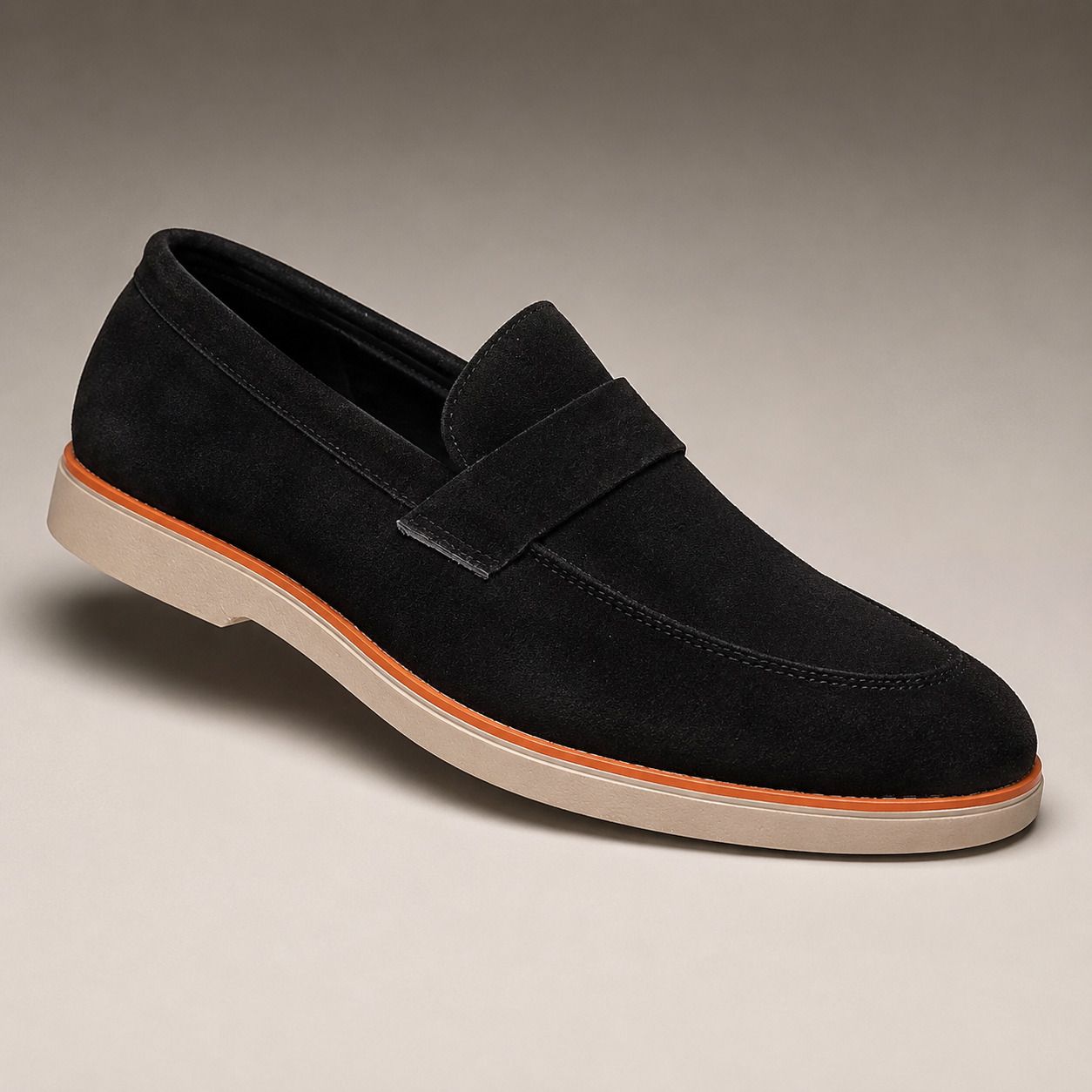 Men's Monarch Black Suede Penny Loafers | Premium Slip-On Casual & Formal Shoes Loafers For Men-image-36
