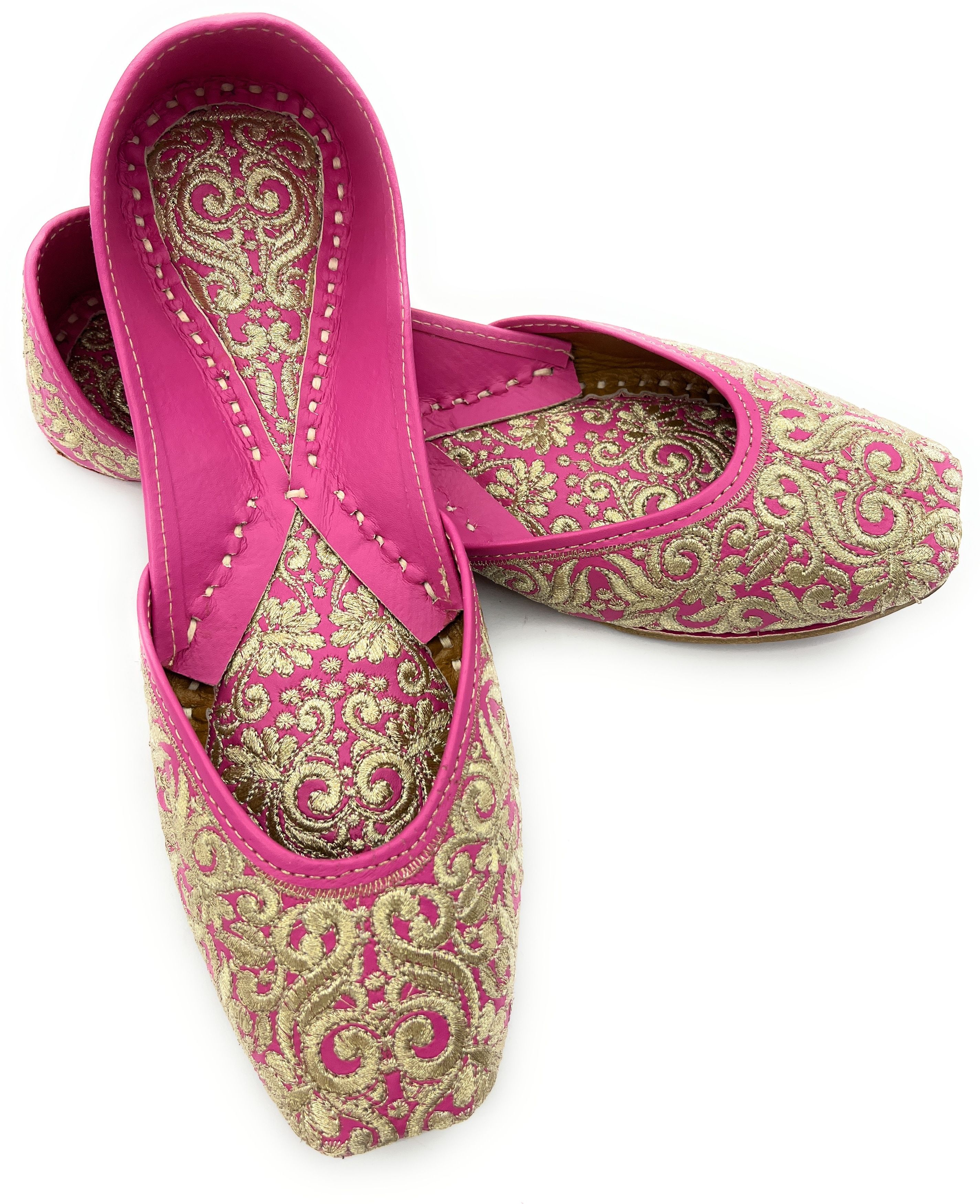 apni jutti Pink Loom Punjabi Jutti for women's Jutis for women Party Wear For Women-picture-14