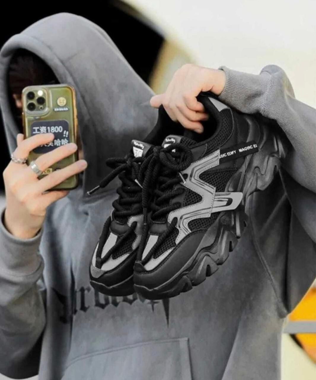 Men Chunky Sneakers | Casual Shoes for Men|Lace-Up Comfortable Shoes Sneakers For Men-image-1