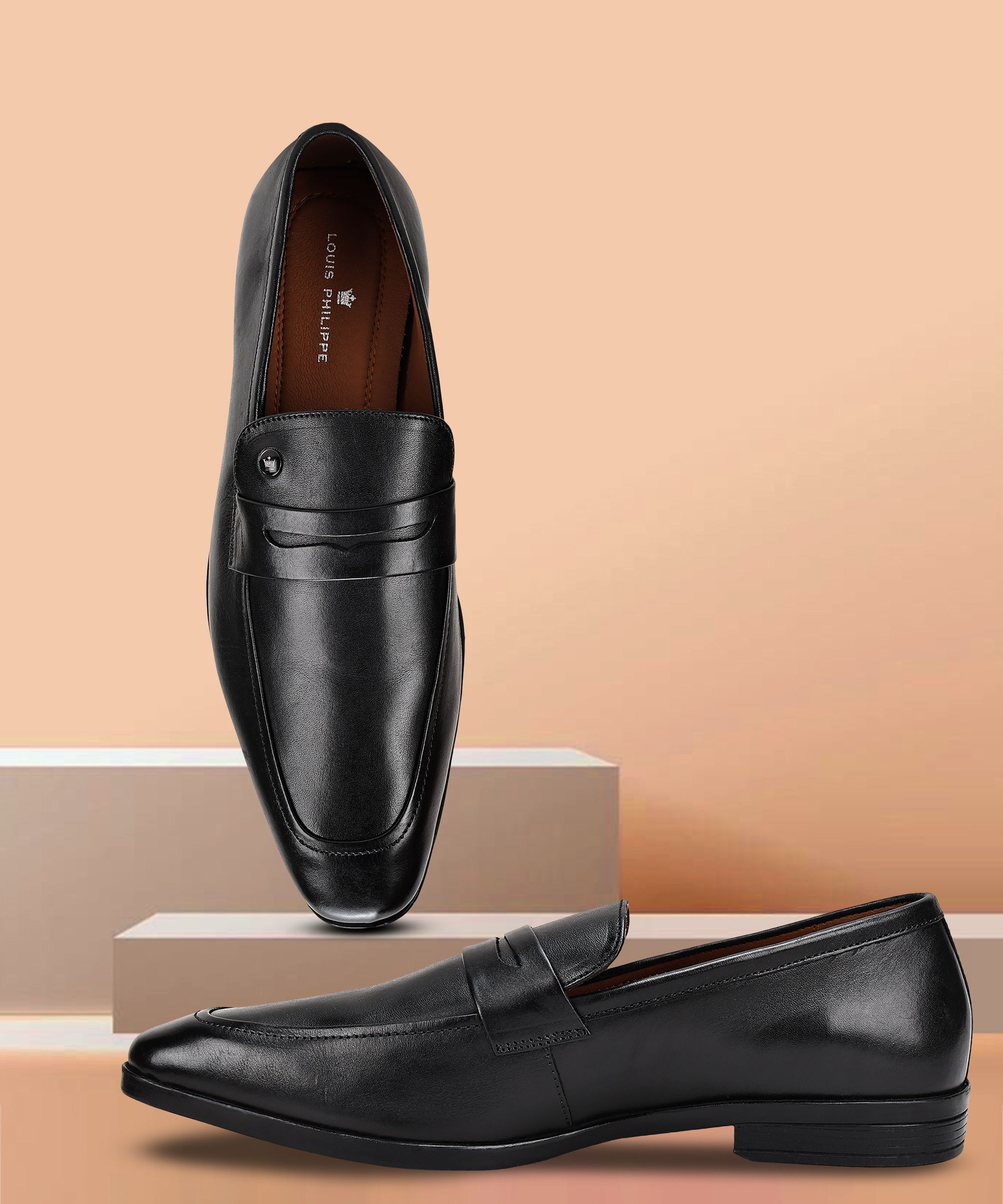 louis philippe Premium Leather Breathable Anti-Slip with Heel Formal Slip On For Men-picture-16