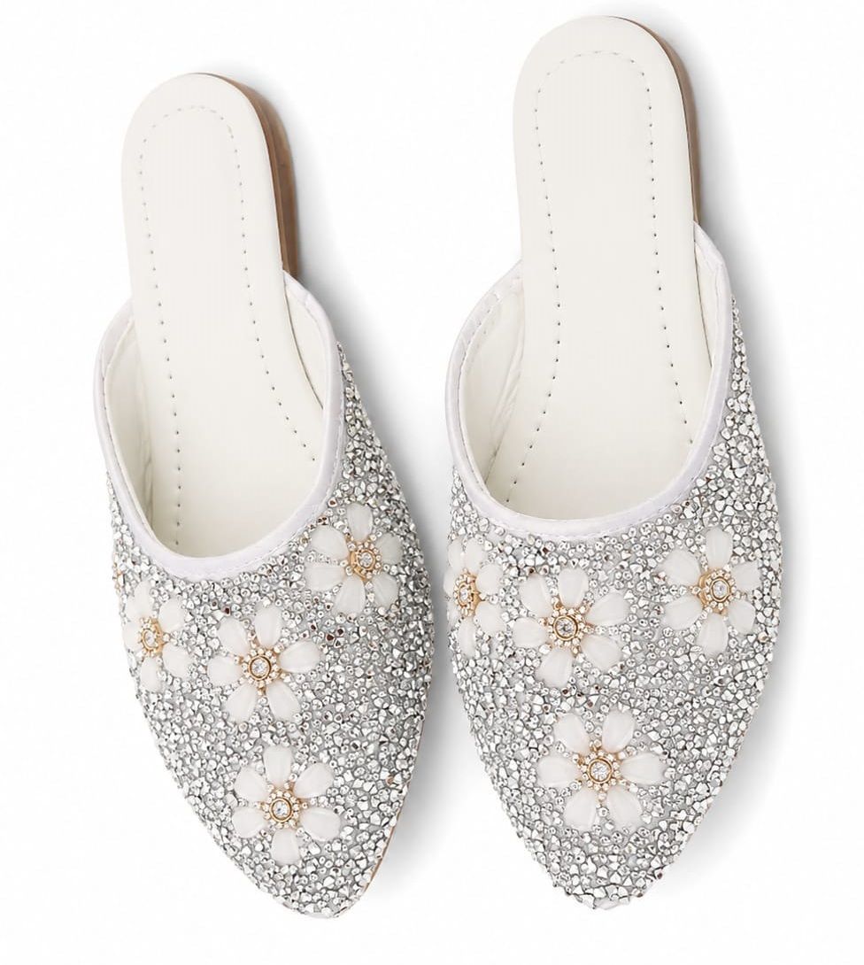 Women's Embellished Slip-On Mules Jutti with Cushioned Footbed Slip On For Women-image-2