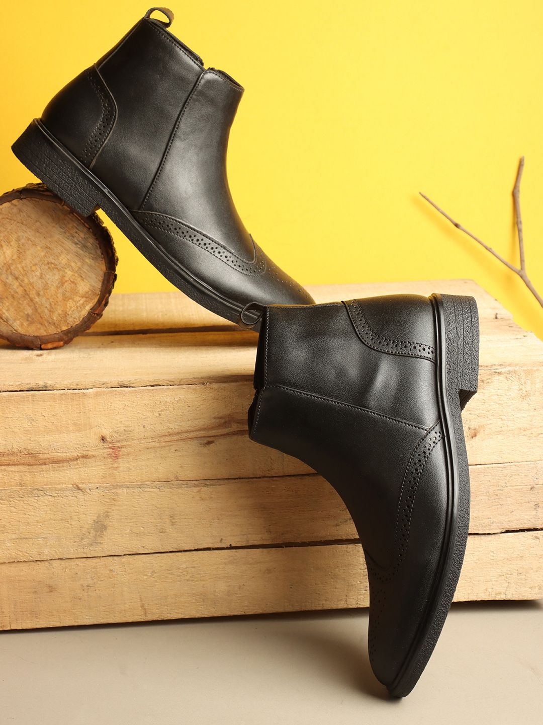 CARLTON LONDON Men Round Toe Casual Boots Boots For Men-picture-17