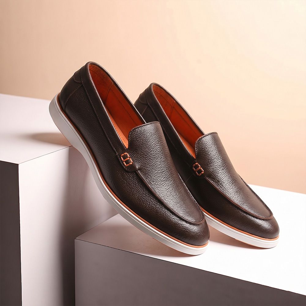 hayes london Genuine Leather Casual Slip-On Loafers, Lightweight & Comfortable Loafers For Men-picture-21