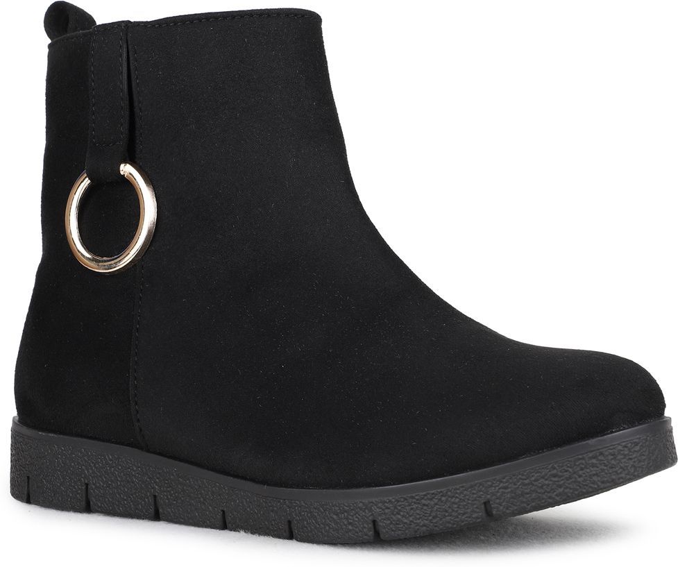womens black casual solid ankle boots boots for women