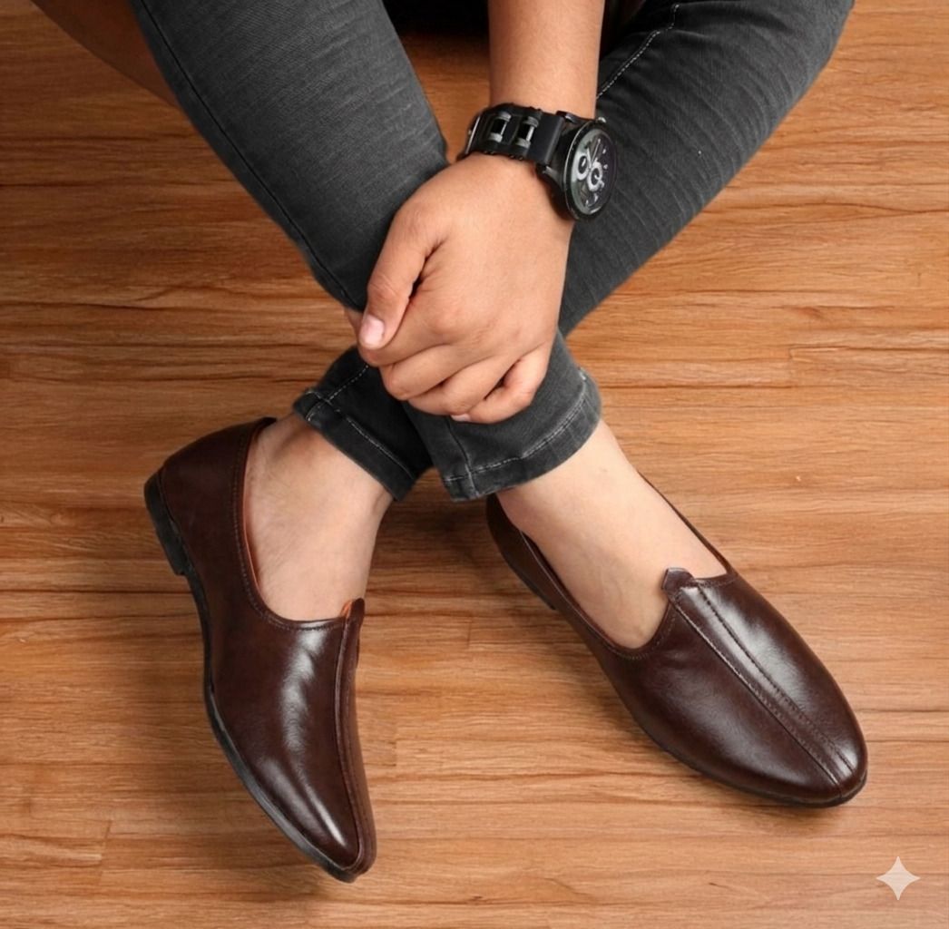 jaipur divinecraft Men's Jalsa Jutti,Jutis For Men BROWN Slip On For Men-picture-15