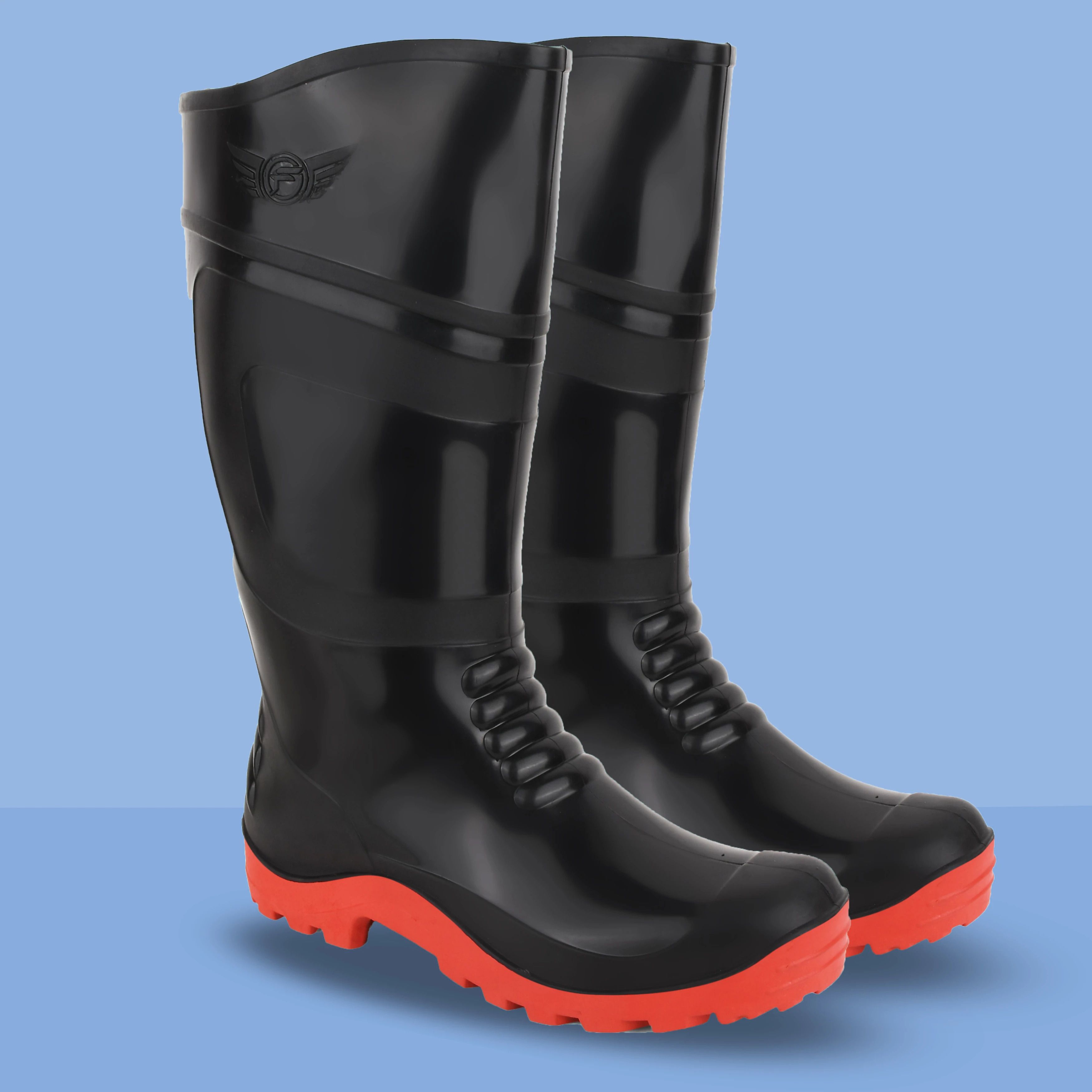 foot trends PVC 15-Inch Non-Metallic Toe, Oil And Water Resistant Gumboot For Men-picture-34