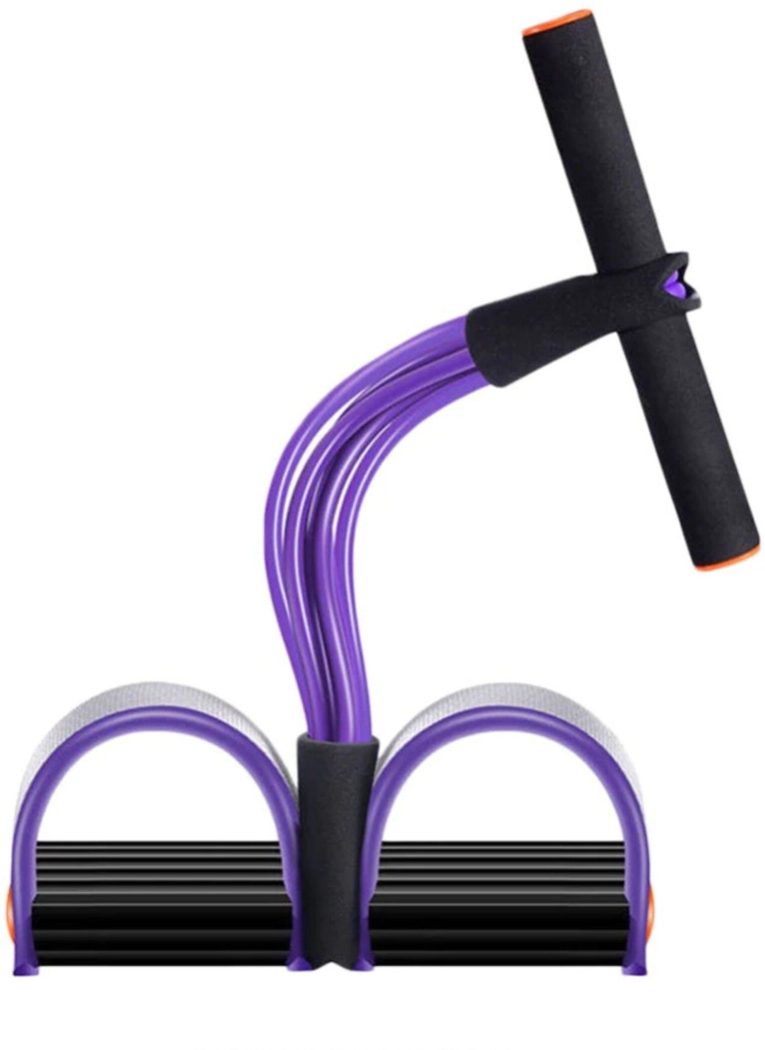 Multifunctional 4 Tubes Latex Foot Elastic Pull Rope Expander Muscle Fitness Ab Exerciser-image-6