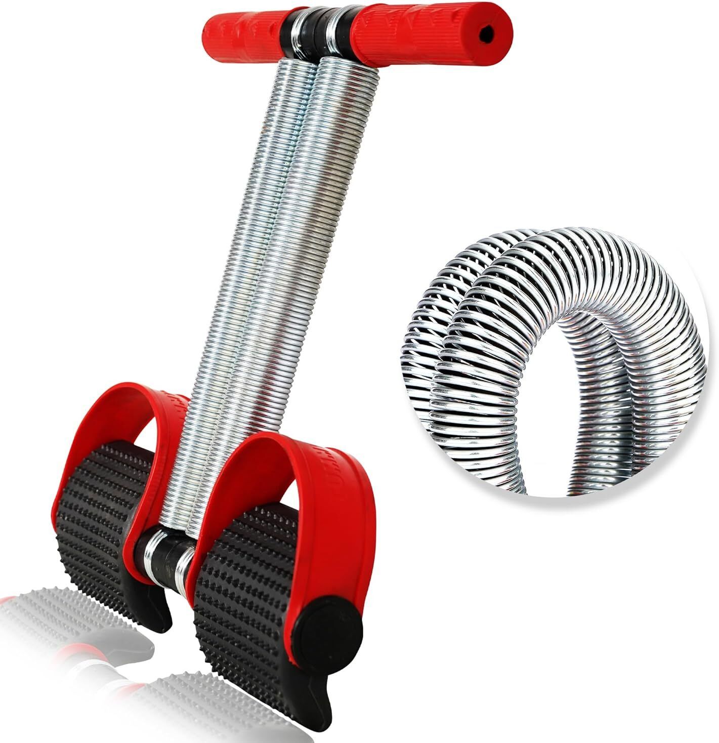 Fitness Slimming Equipment,Pull Rope Dual Spring Tension Foot Pedal Sit Up for Ab Exerciser-image-37