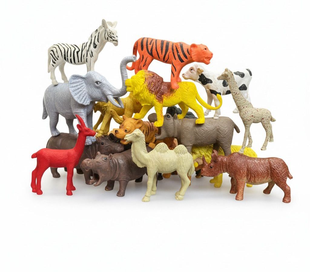 navrangi 12 Pcs Jungle Safari Realistic Wild Animal Toy Figure Playing Set for Kids-picture-14