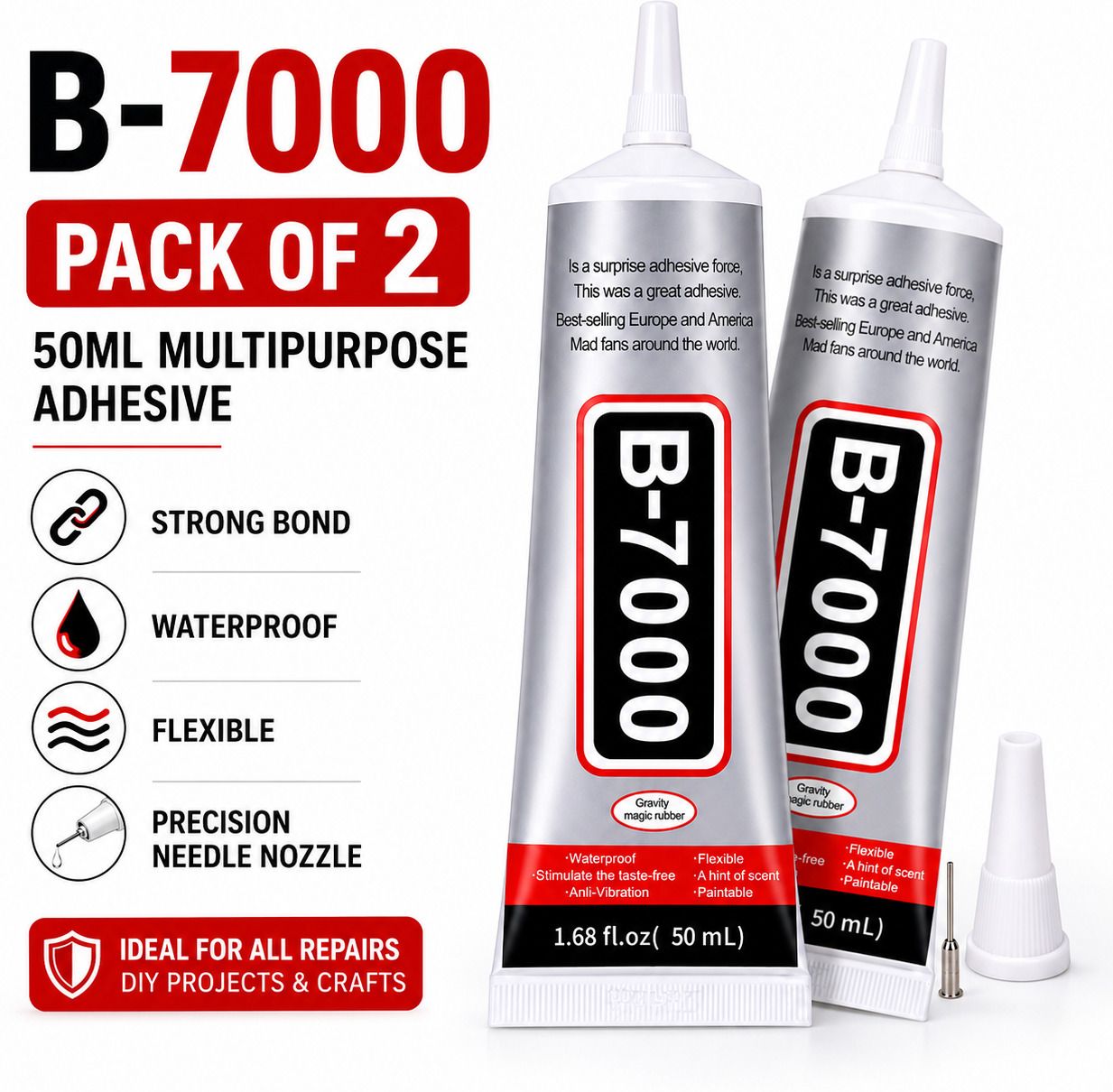 flytouch Avoid Eye and Skin Contact, Use in Ventilated Area, Keep Away from Heat. Clear Adhesive, Strong Grip, Precision Tip-picture-30