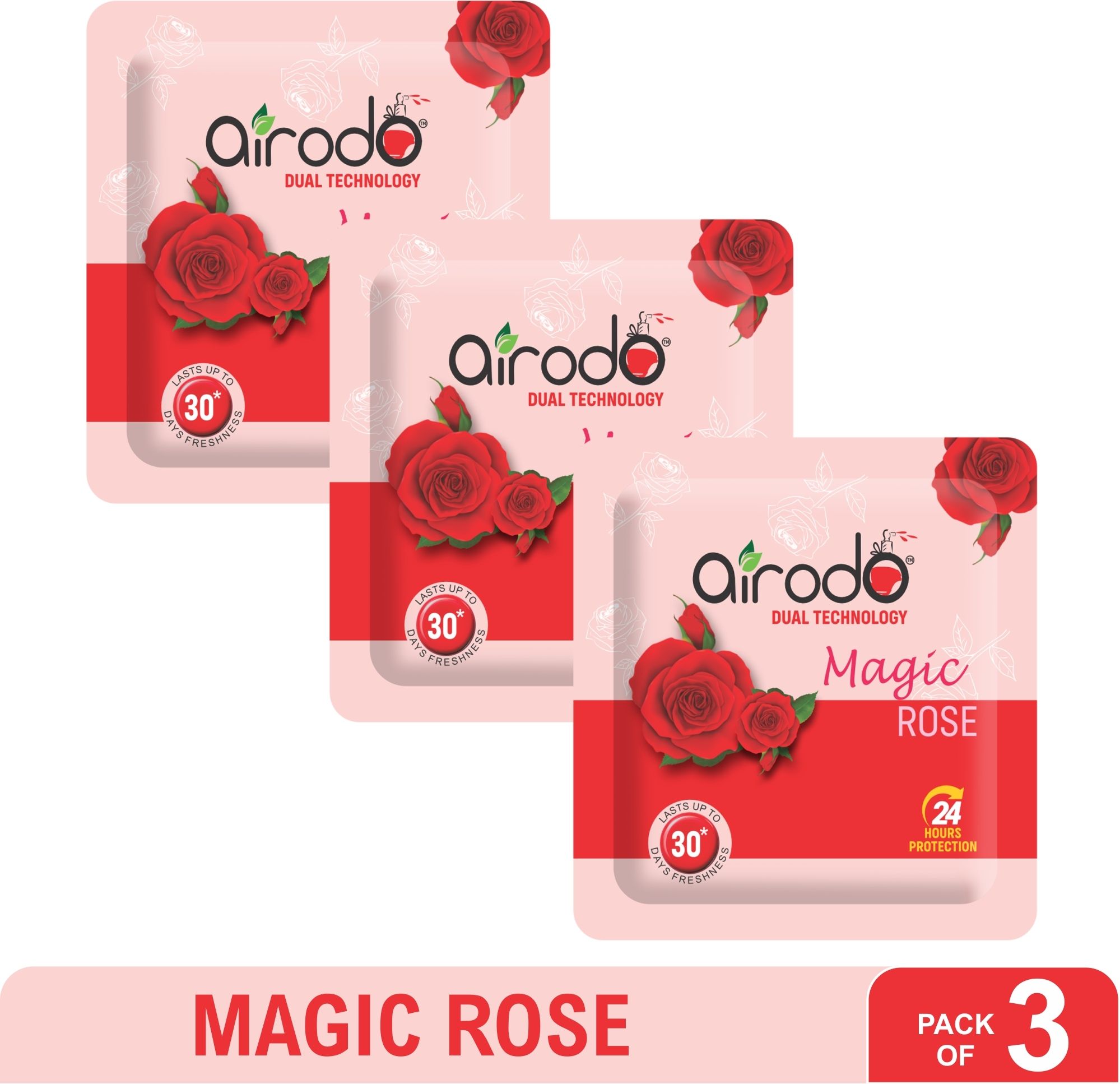 Room Freshener Magic Rose Pocket Gel (Pack of- 03) Aroma Oil-image-23