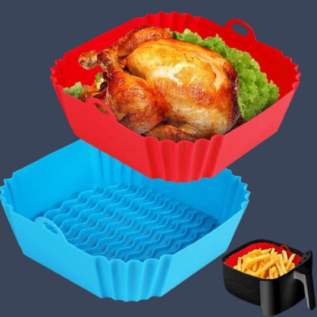Reusable Silicone Air Fryer Basket Non Stick Cooking Insert Air Fryer-image-46