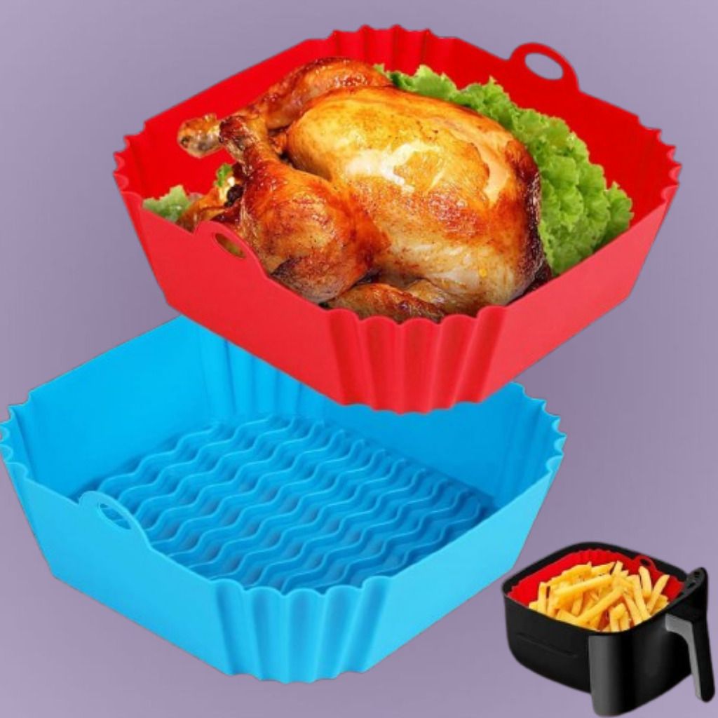 Premium Air Fryer Silicone Basket Liner Reusable Heat Safe Tray Air Fryer-image-46