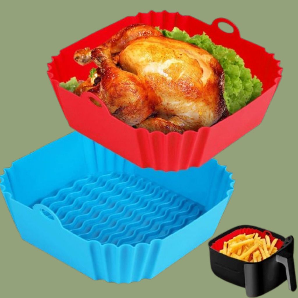 arivya Oil Resistant Silicone Air Fryer Tray Basket Cooking Air Fryer-picture-29