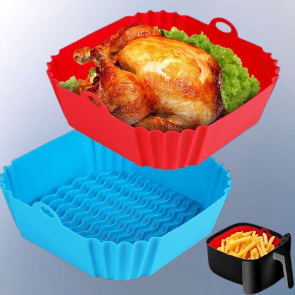 arivya Silicone Air Fryer Basket Tray Non Stick Cooking Insert Air Fryer-picture-27
