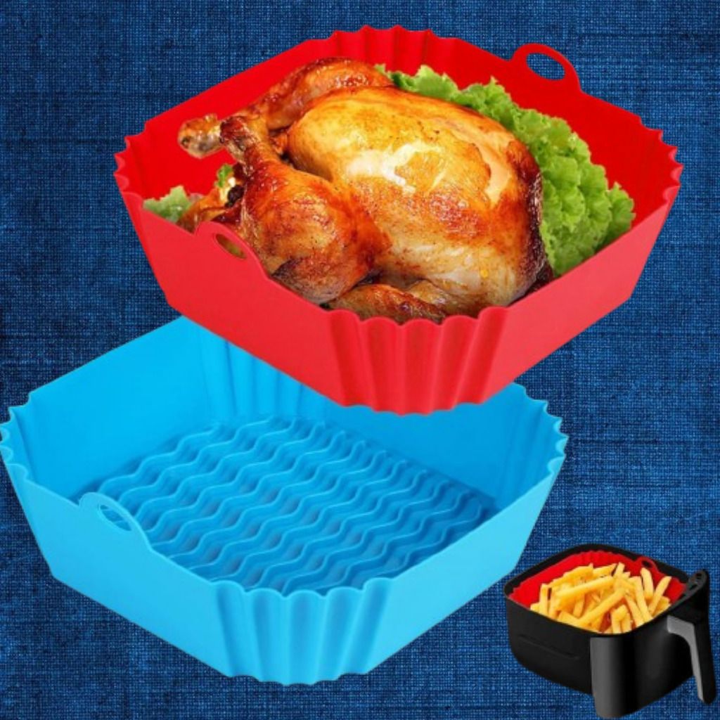 Heat Resistant Air Fryer Silicone Basket Tray Insert Air Fryer-image-49