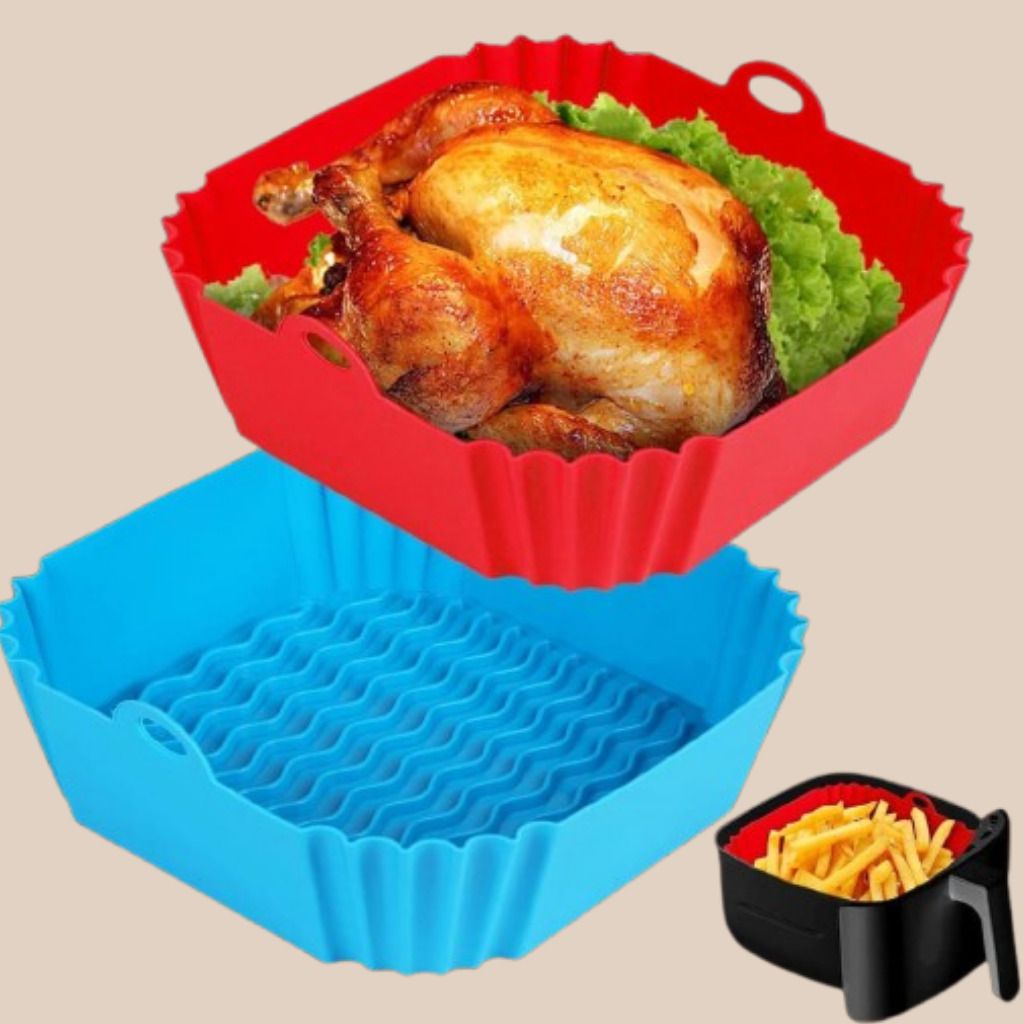 Flexible Silicone Air Fryer Basket Tray Cooking Liner Air Fryer-image-44
