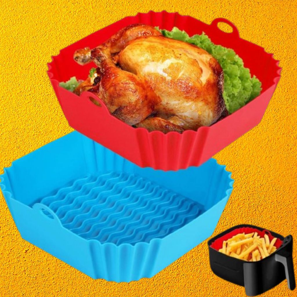 Reusable Silicone Air Fryer Basket Insert Cooking Tray Air Fryer-image-47