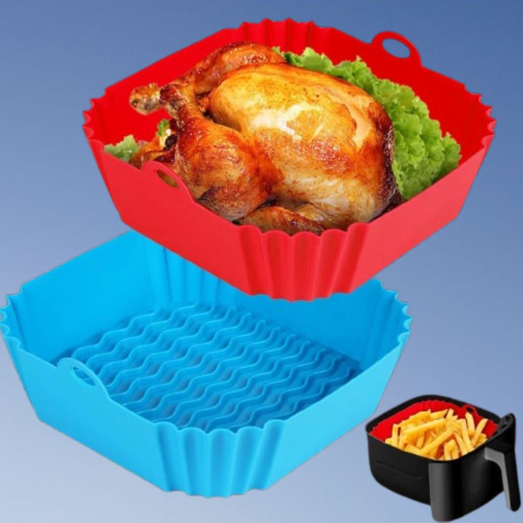 arivya Flexible Silicone Air Fryer Basket Liner Heat Resistant Tray Air Fryer-picture-45