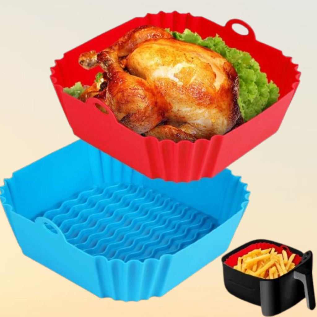 arivya Oil Proof Silicone Air Fryer Basket Tray Cooking Insert Air Fryer-picture-32