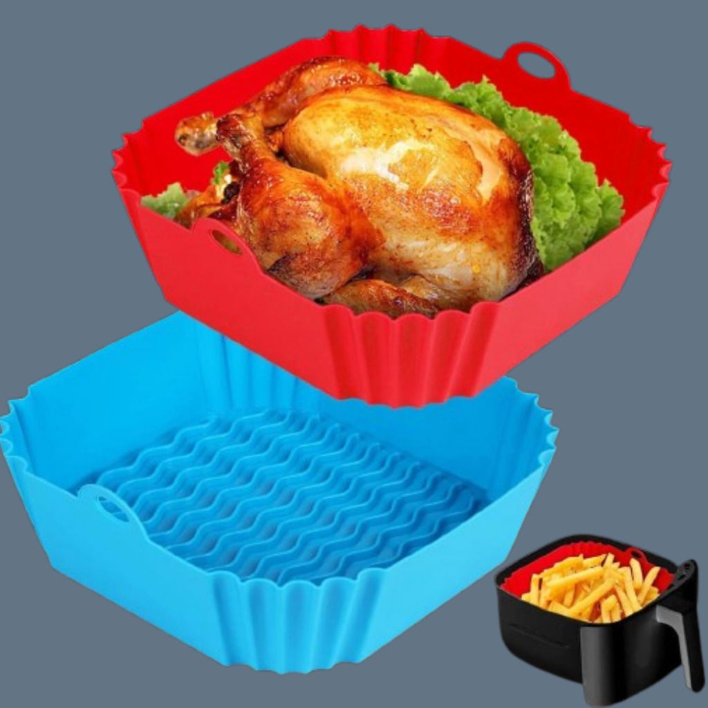 Multipurpose Silicone Air Fryer Tray Heat Resistant Basket Air Fryer-image-16
