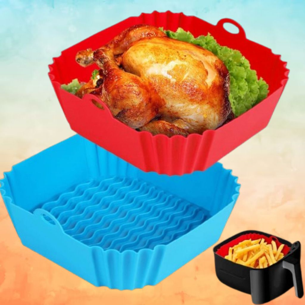 arivya Non Stick Silicone Air Fryer Basket Tray Insert Cooking Air Fryer-picture-44