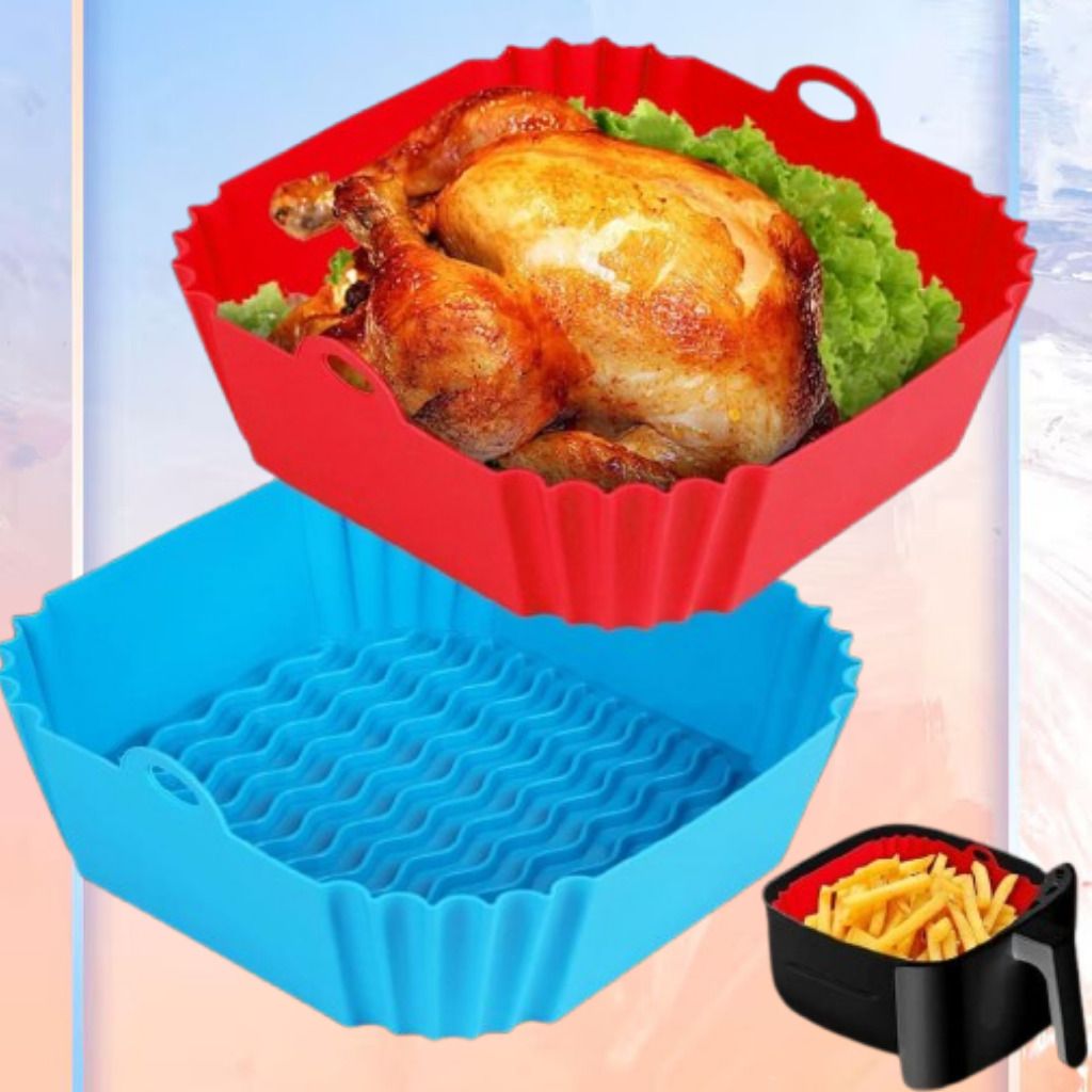 arivya Oil Proof Air Fryer Silicone Tray Basket Insert Cooking Air Fryer-picture-39