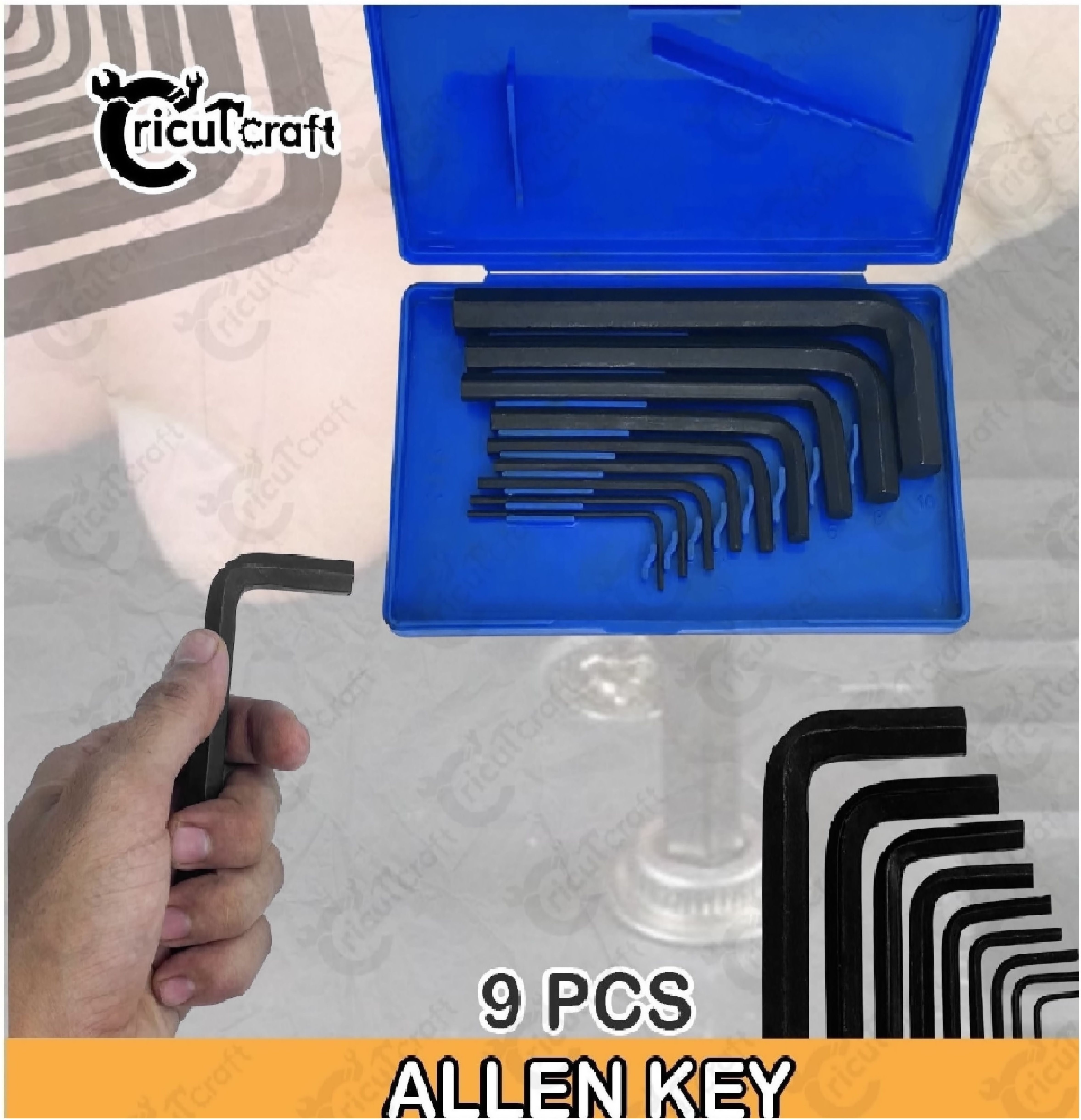 9pcs Spanner Wrench L Shape Repair Tool Set for Bike/Bicycle/Cycle/Guitar LK_1X Allen Key Set-image-12