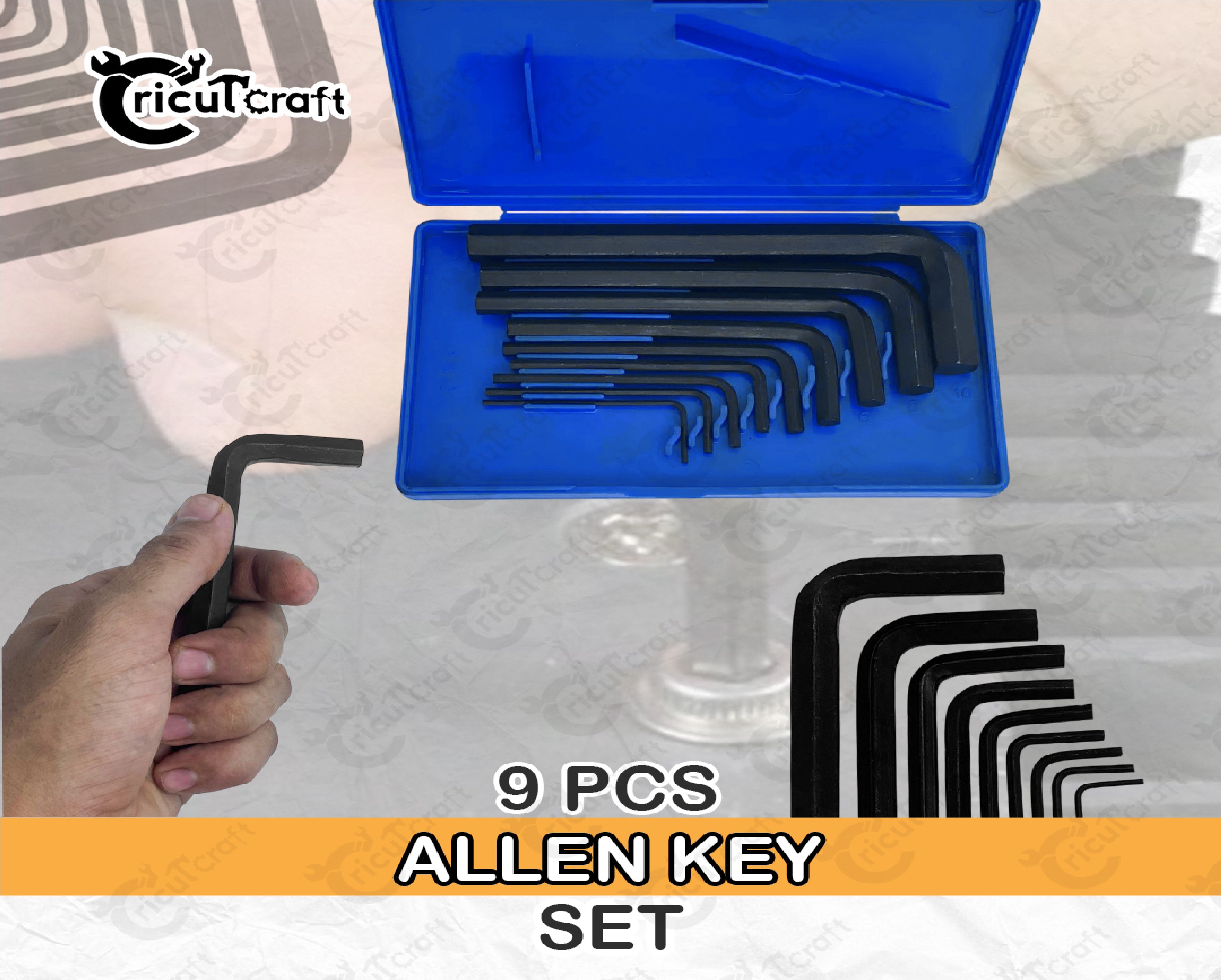 cricutcraft 9pcs Spanner Wrench L Shape Repair Tool Set for Bike/Bicycle/Cycle/Guitar LN1G Allen Key Set-picture-40