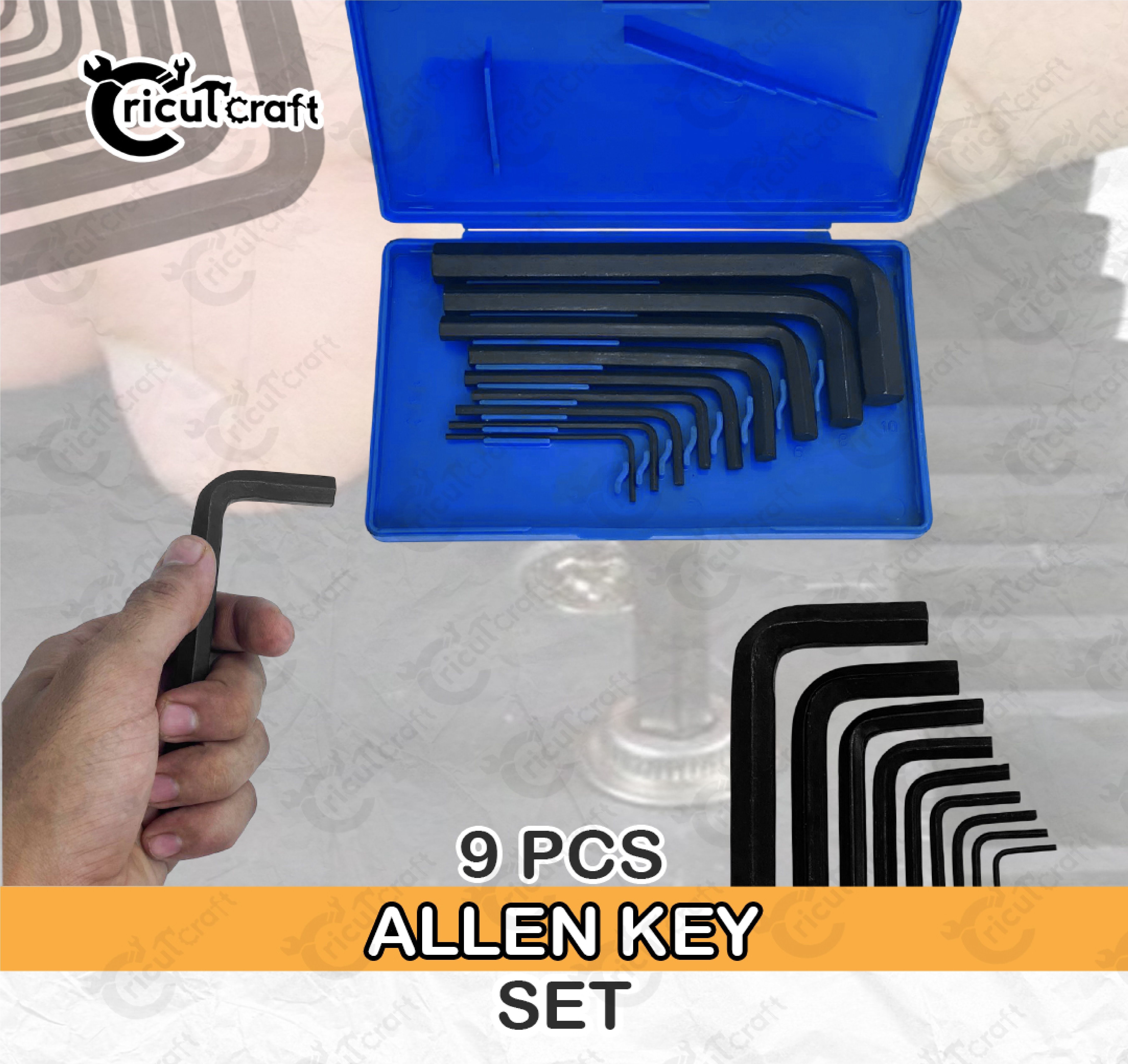 cricutcraft 9pcs Spanner Wrench L Shape Repair Tool Set for Bike/Bicycle/Cycle/Guitar LN1P Allen Key Set-picture-39