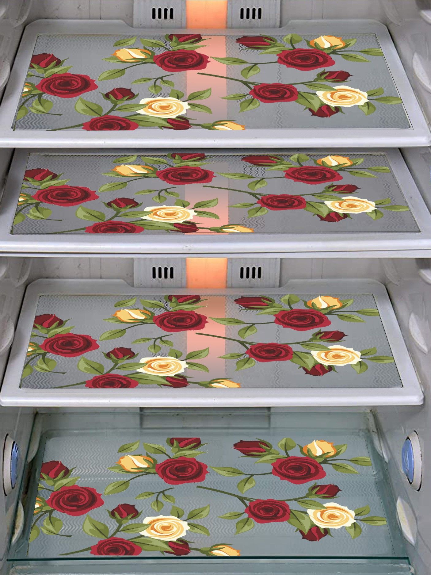 PVC (Pack of 4) Fridge Mats For Fridge Door Shelf