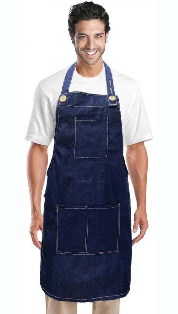 Denim Chef's Apron - Free Size-image-43