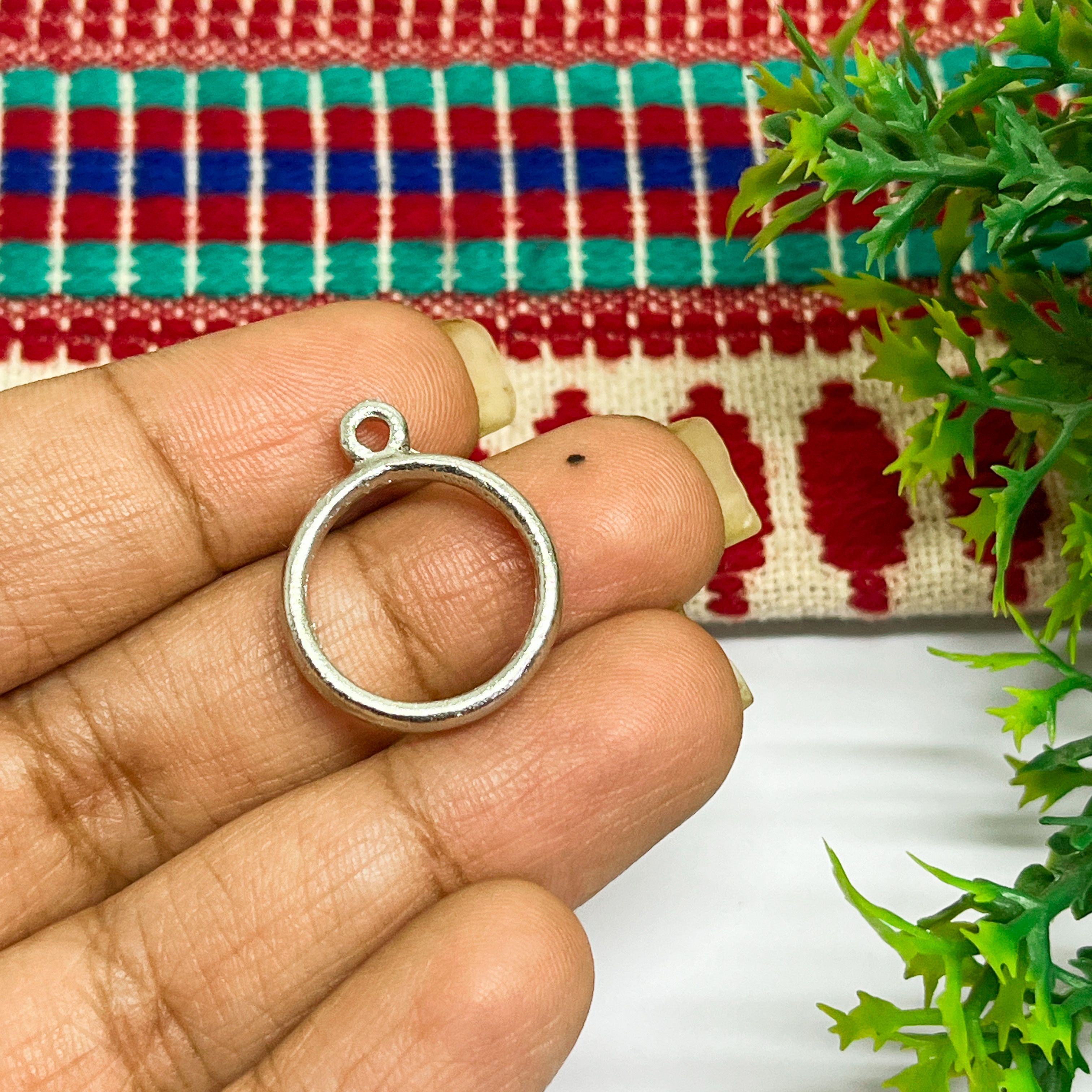 15mm Dia Round Open Back Silver Pendant Bezel for Resin Jewelry Making – 2 pcs-image-26