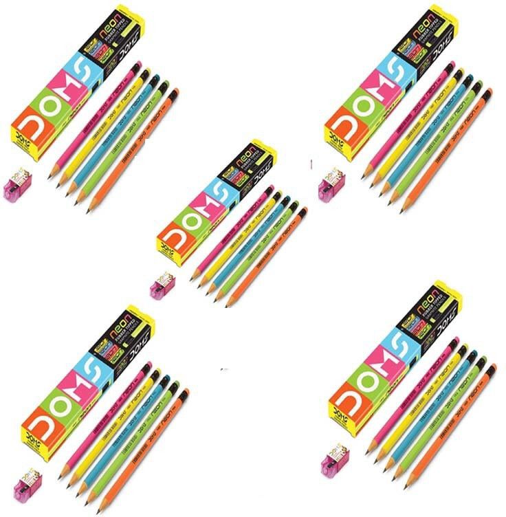 doms RUBBER TIPPED PENCIL WITH SHARPENER *PACK OF 50 PENCILS WITH 5New SHARPENERS*-picture-20