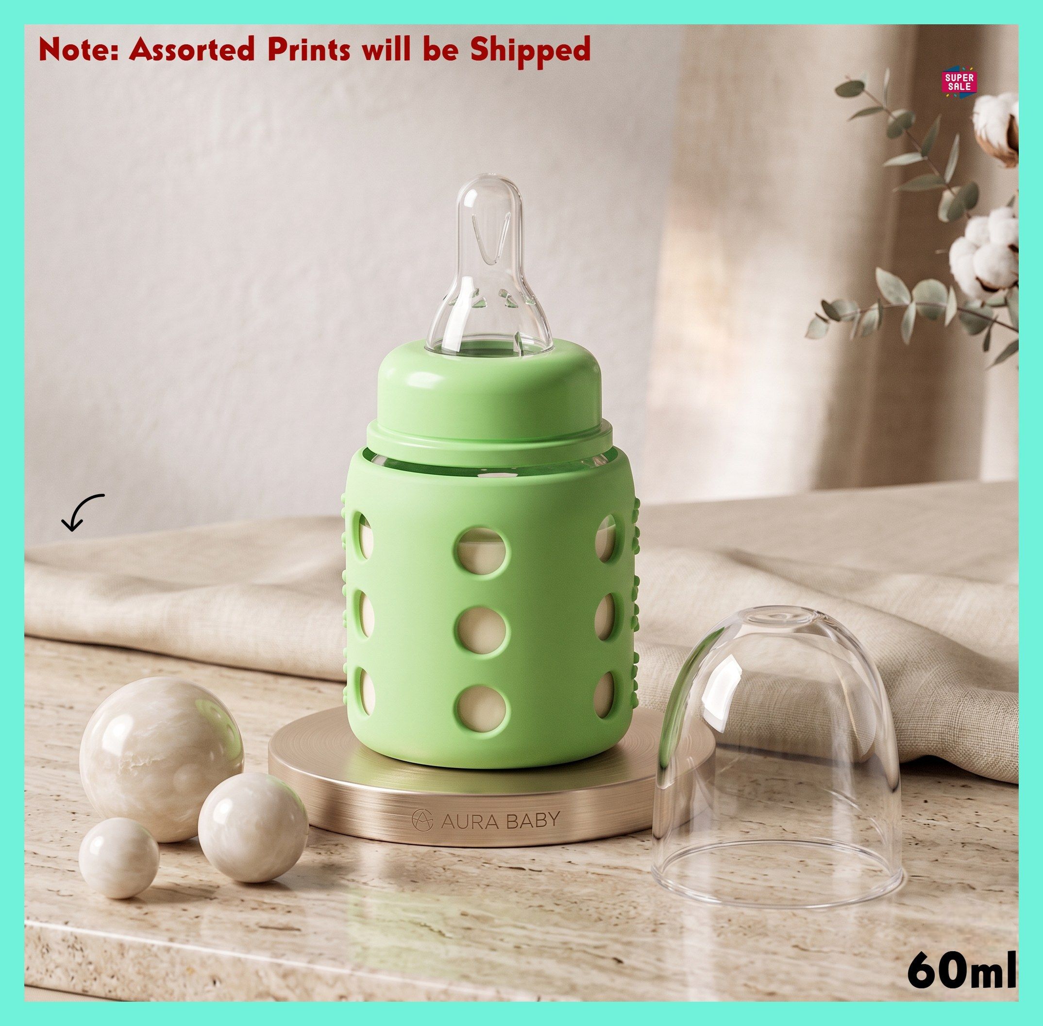 Premium Baby Feeding Bottle (Assorted Color) - 60 ml-image-22