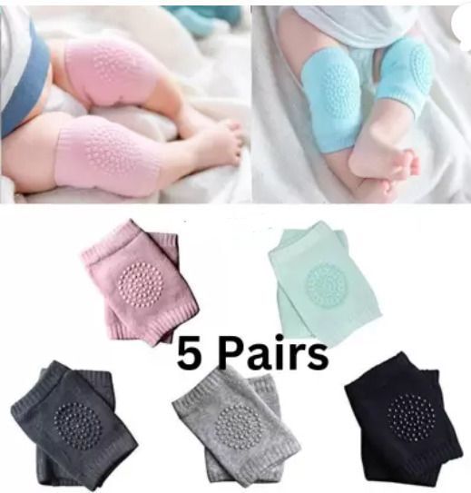 kusumleaf 5 - Pair Baby Crawling Knee Pad knee pads for kids (multi colour) Multicolor Baby Knee Pads-picture-42