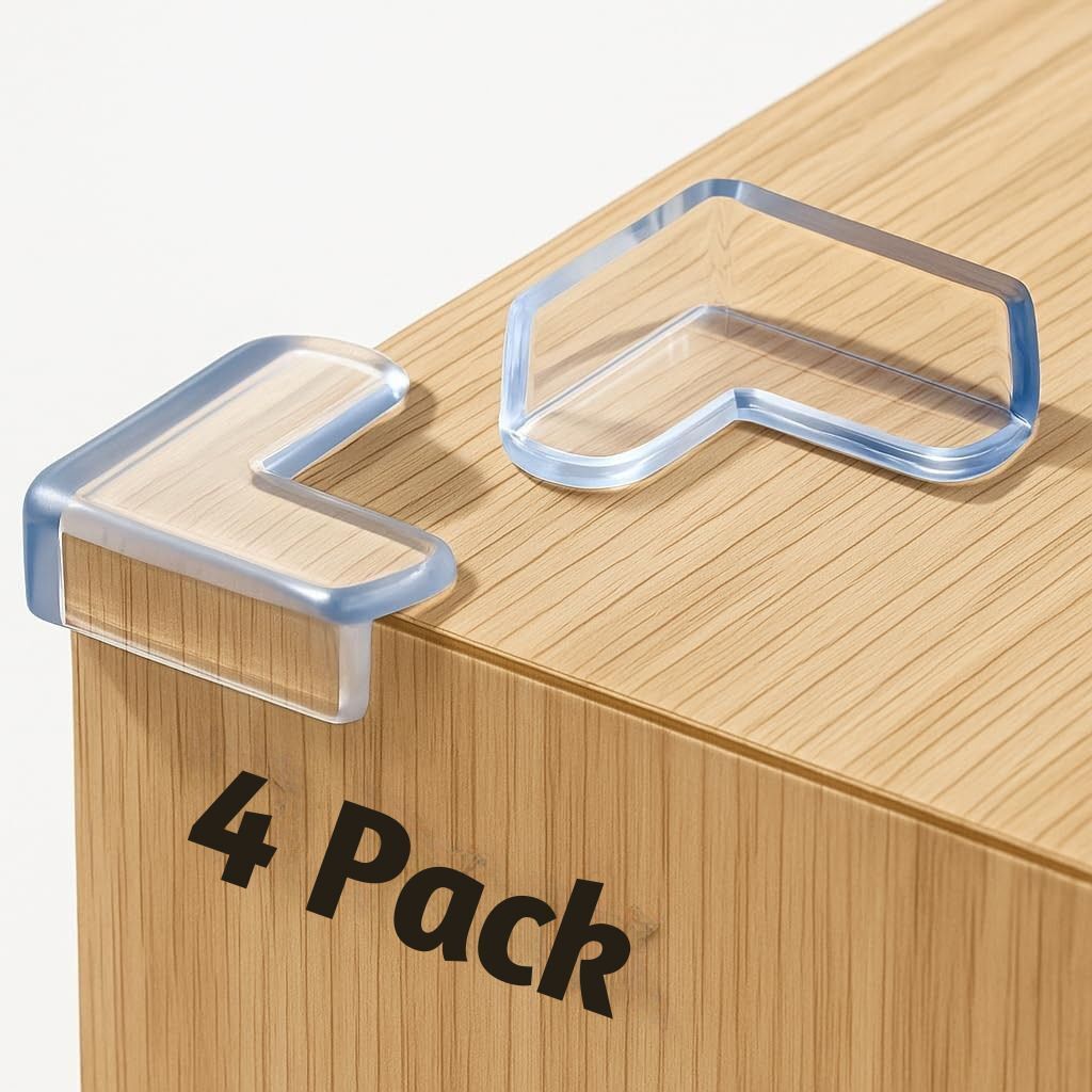 ablue clipper Silicone Table Corner Protector for Baby | Edge & Corner Guards (Pack of 4)-picture-38