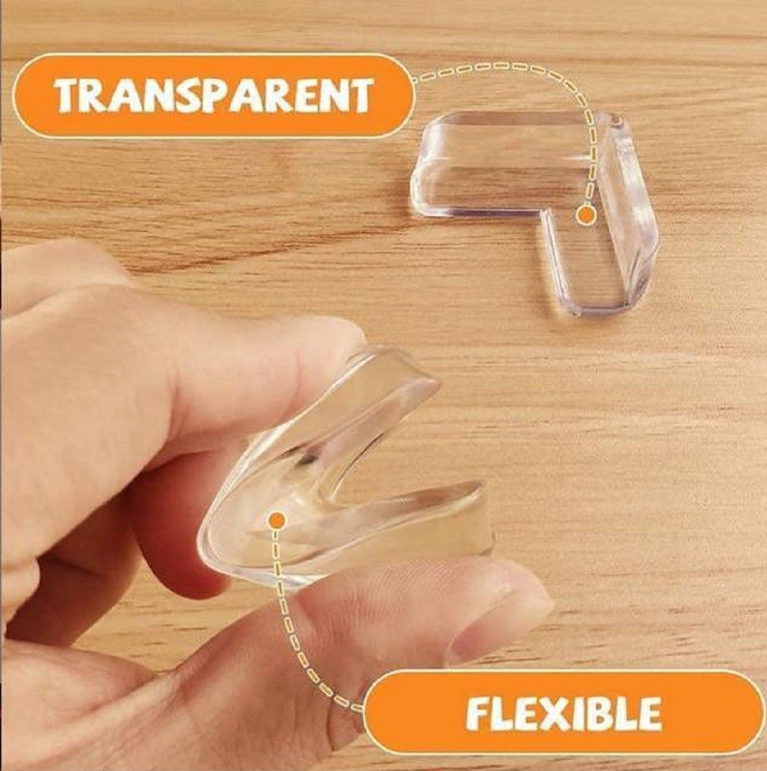 ablue clipper Corner Protector for Kids Table Guards for Baby Child Safety Self Adhesive(4pic)-picture-42