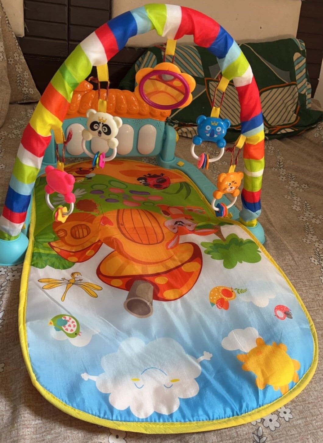 Non-Toxic Baby Kick & Play Mat with Detachable Piano and Plush Toys-image-35