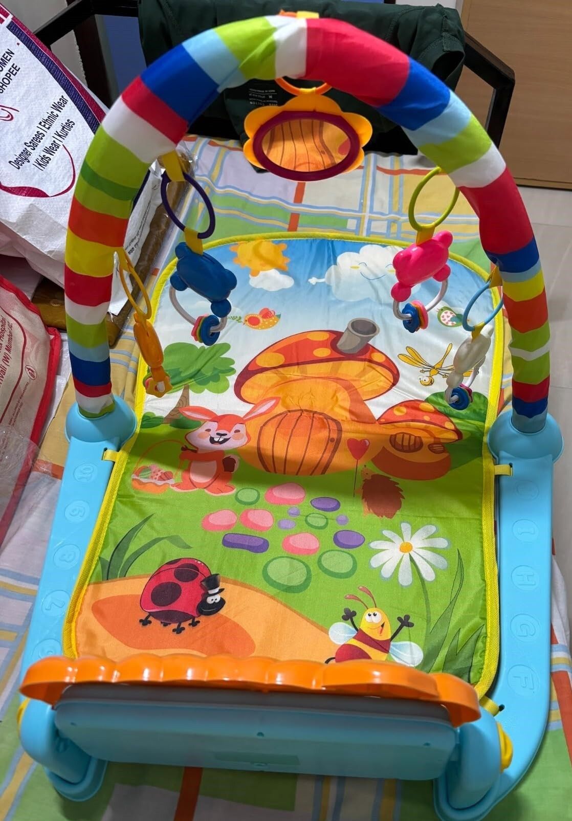 ruffo Padded Baby Mat with Music Arch & Detachable Toy Set-picture-19