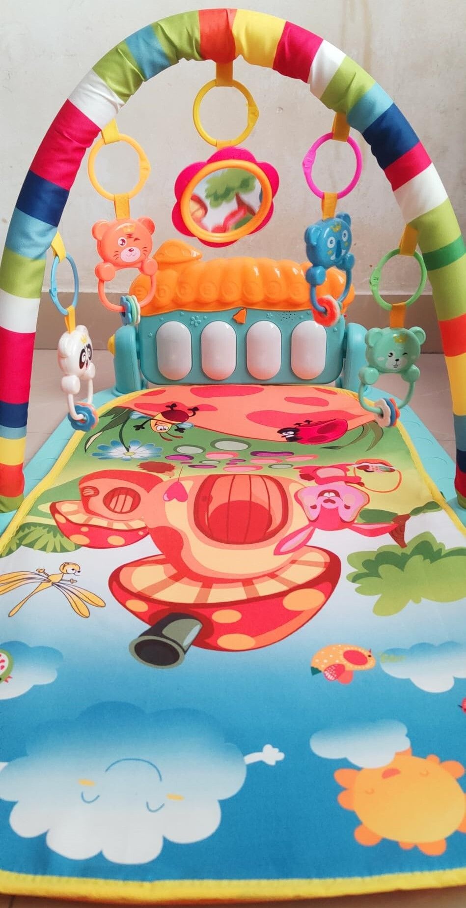 ruffo Combo Baby Piano Gym Mat with Light-Up Toys & Rattle Set-picture-4